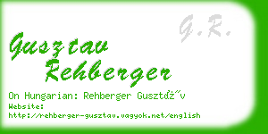 gusztav rehberger business card